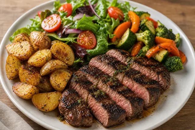 Steak Potatoe Salad or Veggies