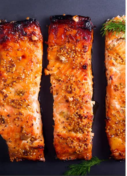 HONEY MUSTARD GLAZED SALMON