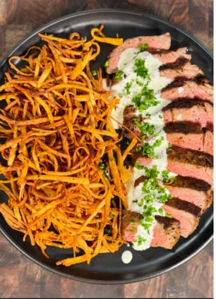 STEAK FRITES WITH GARLIC AÏOLI