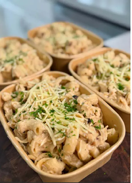 SHREDDED CHICKEN ALFREDO
