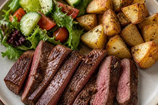 Steak Potato and Salad