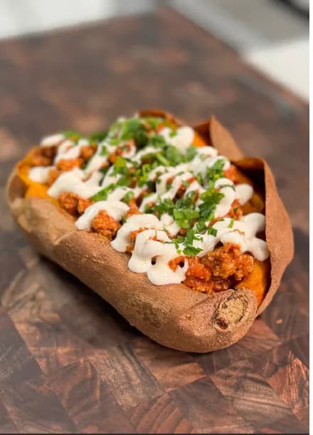 TURKEY STUFFED SWEET POTATOES