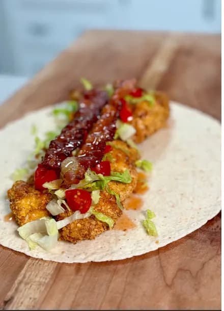 AIR-FRIED HOT HONEY CHICKEN BACON WRAP
