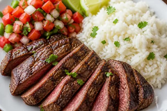 Steak Pico De Gallo and Rice