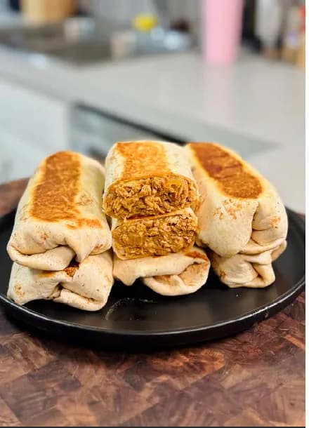 CREAMY SHREDDED CHICKEN BURRITOS