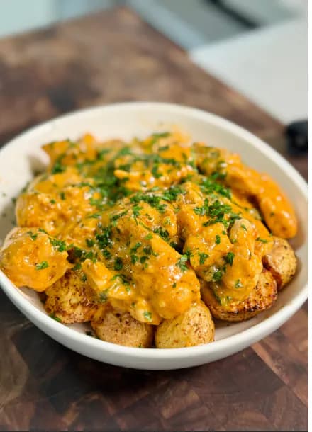CREAMY TUSCAN CHICKEN WITH CRISPY POTATOES