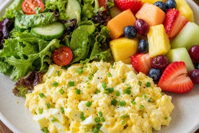 Egg Fruit and Salads