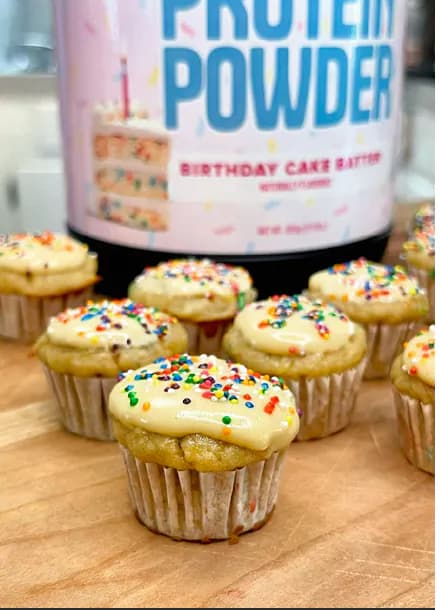 BIRTHDAY CAKE MINI MUFFINS