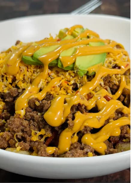 TEX-MEX BEEF AND SWEET POTATO BOWL