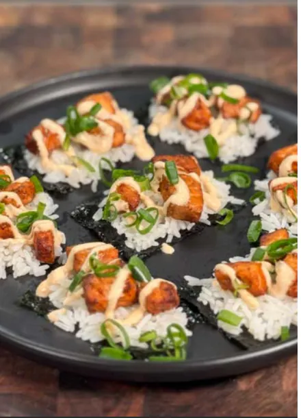 CRISPY SALMON SUSHI BITES