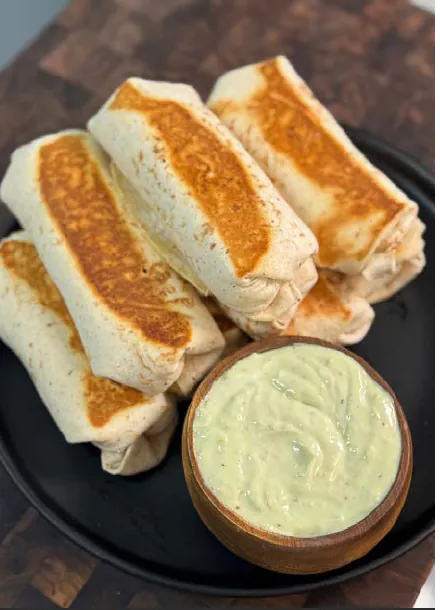 CREAMY JALAPEÑO CHICKEN BURRITOS